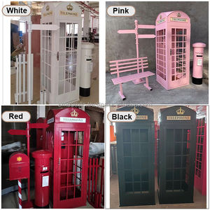 Cabina Telefónica Metálica Rosa Estilo Arco con Flores Rosas, Cabina Telefónica de Londres para Bodas, Eventos y Fiestas - Product Image 5