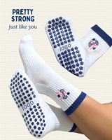 Chaussettes de Pilates antidérapantes personnalisées ODM/OEM en gros, échantillon gratuit rapide, chaussettes de yoga brodées mignonnes, chaussettes de sport antidérapantes pour femmes et hommes