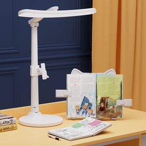 Lâmpada de Mesa <span class=keywords><strong>LED</strong></span> Moderna Branca com Controle por Toque e Dimerização, Luz de Leitura Dobrável com Plug USB - Product Image 1