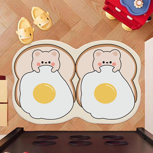 Tapis de bain ovale doux en imitation cachemire, antidérapant, pour la décoration de la maison, chambre et salle de bain - Product Image 4