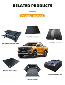 Volet roulant rétractable camionnettes D-Max Ford F150 Ranger T6 Hilux couvre-<span class=keywords><strong>lit</strong></span> Dodge Ram 1500 rouleau d'aluminium à <span class=keywords><strong>charnière</strong></span> - Product Image 6