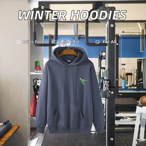 Vente en gros de sweats à capuche oversize pour hommes, 100% coton, écologiques, teints unis, impression personnalisée, polaire premium, avec poche, vêtements décontractés - Product Image 2