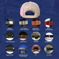 Casquette de baseball trucker à visière incurvée réglable, 6 panneaux, broderie 3D en relief, logo personnalisé, dos en maille, pour le sport et le golf