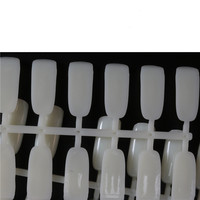 Nouveau 120 pièces/sac embouts d'ongles à fond plat à tête carrée à noyau solide pour affichage de carte de couleur