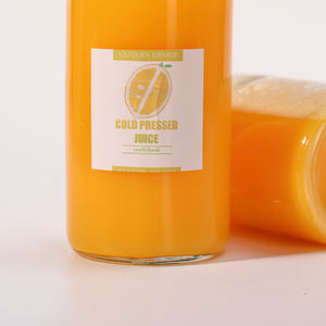 Botella de Vidrio Transparente Redonda de 500 ml para Jugo de Frutas, Bebidas, Agua, con Tapa Metálica de Rosca - Product Image 5