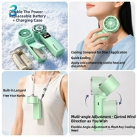 Portable Pocket Handheld Fan 3600mAh Power Bank Rechargeable High Speed USB Mini Fan for Travel Camping Office Use