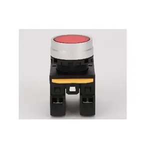 Wholesale Pushbutton Round M22 Modular Metal Light Emitting Diode Red Flat Head Pushbutton Switch