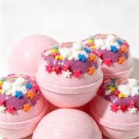 Bombes de bain effervescentes artisanales Rainbow Star, bio, véganes, sans alcool, avec logo personnalisé OEM/ODM, pour enfants, cadeau spa