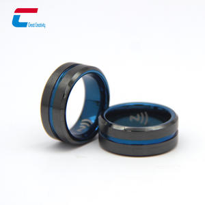 Anillo de pago conectado con chips NFC LF/HF/UHF de acero inoxidable/cerámica de diseño personalizado - Product Image 3