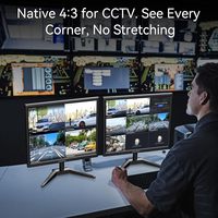 Moniteur CCTV 17 pouces avec double entrée et haut-parleurs intégrés, panneau TN, compatible avec une large gamme d'appareils, garantie de 3 ans