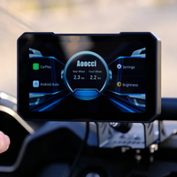 AOOCCI C3 Plus 5 pouces Navigation GPS pour moto CarPlay sans fil Android Auto Écran tactile HD Étanche pour les motards