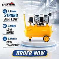 Compresseur d'air domestique, médical et dentaire SHENYUAN de haute qualité, sans huile, à piston, mini, personnalisé, 24L, 8 bars, sortie stable