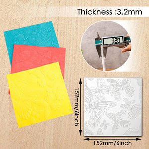 23087 6*6inch 3D dập nổi thư mục DIY Nhựa dập nổi thư mục bướm mô hình dập nổi thư mục thẻ làm và scrapbooking - Product Image 5