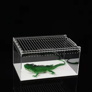 De gros acrylique terrarium petit-Cages à reptiles coulissants en acrylique, petites, empilables, pour terrarium