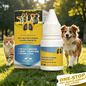 Gouttes contre la toux et le rhume pour animaux de compagnie, directement de l'usine, complément pour chiens et chats, soulage les éternuements, le nez qui coule, les symptômes de la <span class=keywords><strong>grippe</strong></span>, 10 ml - Product Image 1