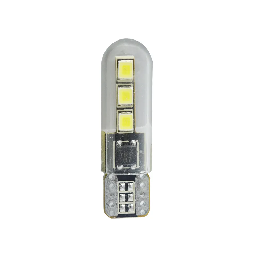 F2world W5W LED T10 LED 6 SMD 194 2825 WY5W จอดรถหลอดไฟซิลิก้าเจลลิ่มซิลิโคนไฟอ่านหนังสือรถ