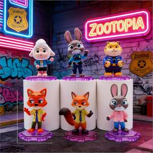 Caja Sorpresa de Juguetes de la Serie Zootopia, Figuras de Judy Rabbit y Nick Fox, Lindas Figuras de <span class=keywords><strong>Anime</strong></span> de Dibujos Animados, Artículos de Películas - Product Image 1