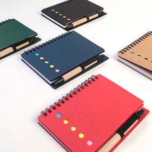 Custom Eco-Friendly Kraft Paper <b>Notebook</b> <b>Set</b> with Sticky Page Multi-Function Sticky Note Pen Personalized Promotional Gift - Product Image 5