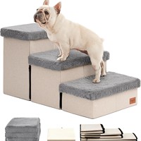 Escalier pliable antidérapant pour animaux de compagnie avec fermeture éclair, pour canapé et rangement, design tendance, pour chiens et chats