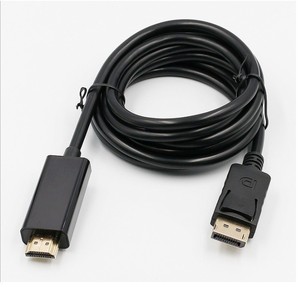 สายเคเบิลดิสเพลย์พอร์ตเป็น HDMI ยาว 1.8 เมตร ชนิดตัวผู้ต่อตัวผู้ รองรับความละเอียด 2K สำหรับเชื่อมต่อจอภาพ พร้อมตัวนำทองแดงปราศจากออกซิเจนและสายถัก - Product Image 2