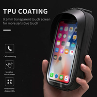 Sacoche de cadre de vélo TOSUOD pour téléphone, en TPU, avec écran tactile et fermeture éclair, pour le cyclisme quotidien