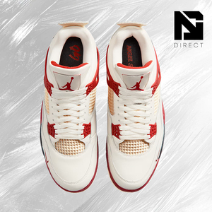 Nigel Sylvester x Air Jordan 4 Retro OG SP 'Brick After Brick' Chaussures de basket-ball à tige haute en cuir véritable à lacets - Product Image 2
