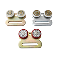 Rouleaux de rideau coulissant robustes en nylon à double roue avec boucle pour remorque, pour pièces de carrosserie de camion