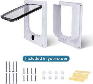 Kedi kapı iç dış kapı için döner <span class=keywords><strong>4</strong></span> yollu kilitleme Pet kapı çevresi ile kediler ve köpekler için - Product Image 2