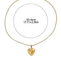 Pendentif Cœur ouvrable avec boîte à photo, Calligraphie Arabe Islamique Musulmane, en Acier Inoxydable, Bijou de Mode pour l'Aïd, Vente en Gros
