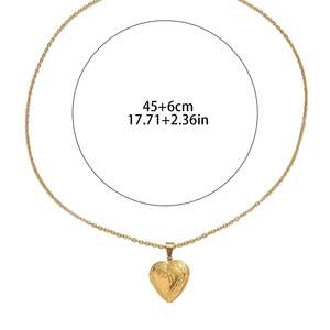 Ciondolo Portafoto Apribile a Forma di Cuore, Calligrafia Araba Islamica Musulmana, Gioielli in Acciaio Inossidabile, Collana alla Moda, Vendita all'Ingrosso - Product Image 6