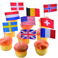 Brochette de drapeau de cure-dents en bambou naturel biodégradable pour restaurant apéritif nourriture fruits Dessert choix Bar décoration BBQ outils