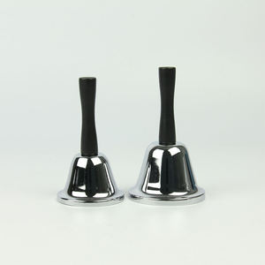 Campana de mano de Metal plateado para Navidad, Noble, para recepción, fiesta, tienda, decoración de Hotel, campanilla escolar, restaurante, servicio de llamada - Product Image 4