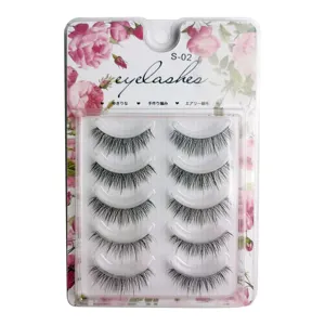 knotted kiss half short 5 pairs full strip faux mink lashes clear band