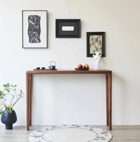 2024 nouvelles entrées meubles moderne accent rétro marron rectangulaire géométrique couloir console tables bois antique pour salon