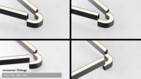 Luminaire suspendu LED à montage rapide, forme personnalisable, idéal pour les bureaux et les centres commerciaux