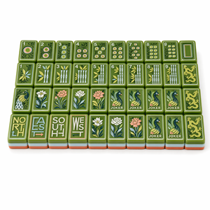 Wholesale Mary Benson <strong>Mahjong</strong> <strong>Set</strong> with 160 Acrylic <strong>Mahjong</strong> Tiles Mat Racks for Family Game Nights Gatsby <strong>Mahjong</strong> Tiles - Product Image 2