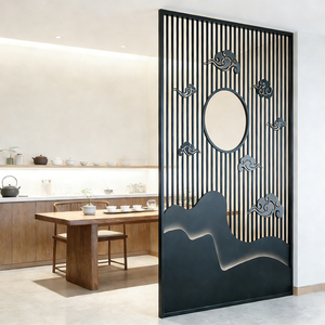 Fabricant personnalise les nouveaux écrans de séparation en acier inoxydable de style chinois, cloisons d'entrée d'hôtel, écrans métalliques - Product Image 2