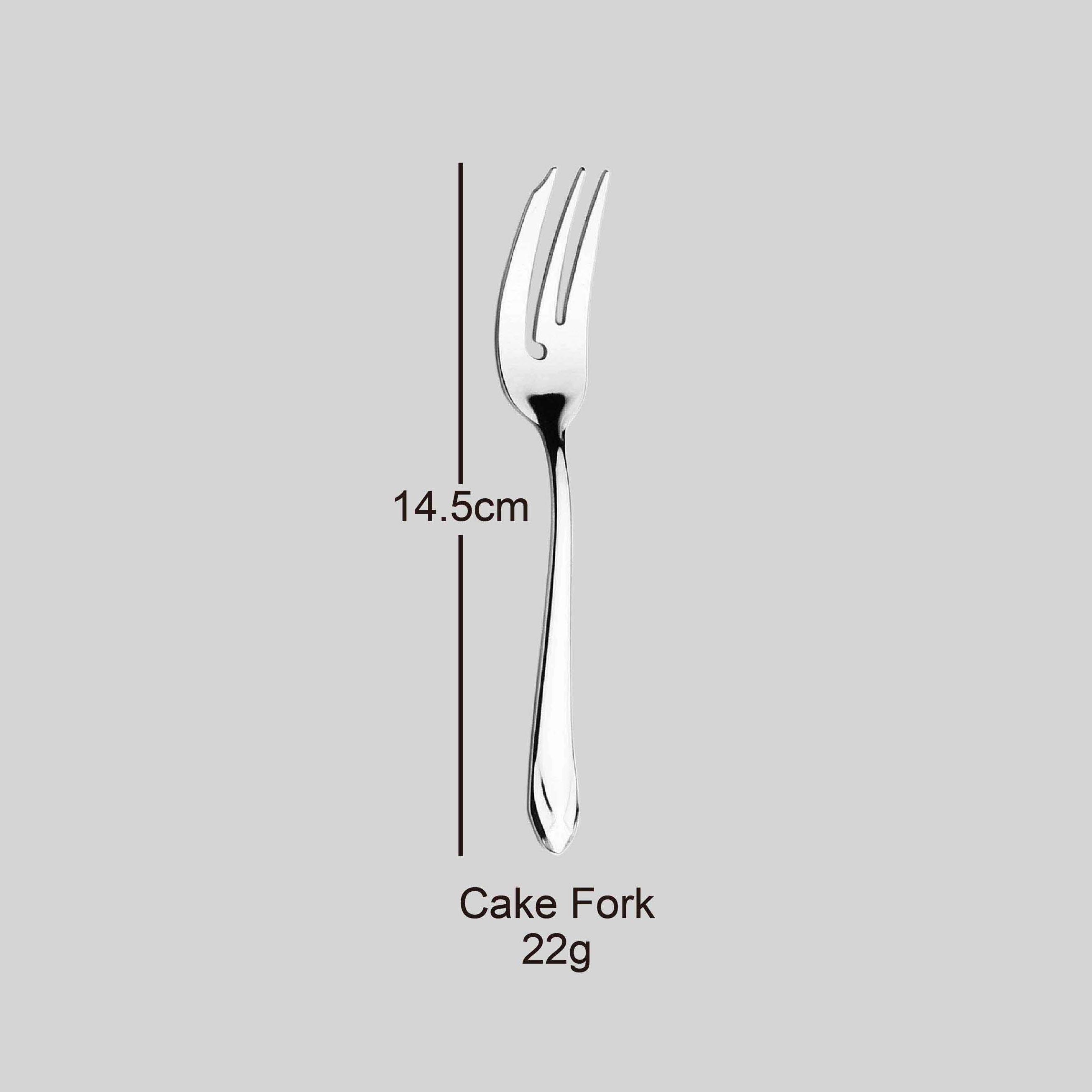 fourchette à gâteau en argent