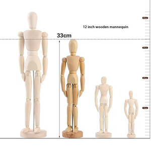 Maniquí <span class=keywords><strong>de</strong></span> <span class=keywords><strong>Madera</strong></span> <span class=keywords><strong>de</strong></span> 33 cm (12 Pulgadas) Ajustable con Soporte, <span class=keywords><strong>Figura</strong></span> <span class=keywords><strong>Humana</strong></span> <span class=keywords><strong>Articulada</strong></span> para Dibujo - Product Image 1