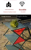 Table de camping moderne pliable carrée 2 places en acier inoxydable pour l'extérieur, barbecue, pique-nique, fruits