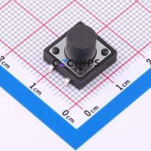TD-1212SR-9.0H-250 Tactile Switch SMD,12x12mm Switch Vertical Mount 12mm 12mm 9mm - Product Image 1