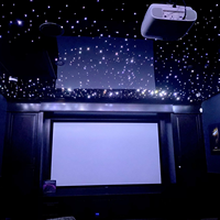 Nouvelle tendance : Film imprimé anti-feu et anti-UV à motif ciel étoilé, facile à installer, film de plafond extensible en fibre optique PVC pour cinéma