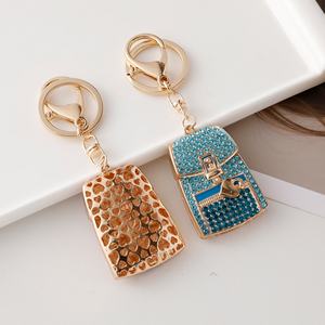 Porte-clés de luxe personnalisé en alliage de zinc avec cristaux brillants, incrusté de strass, mini décoration de sac, cadeau étanche – Grande Vente - Product Image 6
