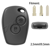 Coque de clé télécommande droite à 2/3 boutons – Compatible fraisage plat/vertical, sans lame pour Renault Clio 3 Dacia