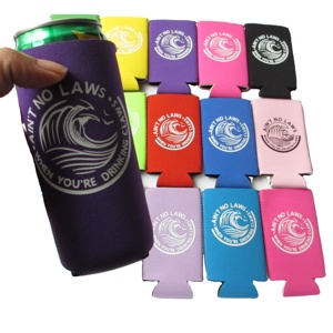 Plain Blank Neoprene Slim Foam Beer Can Cooler Sleeves Bulk Collapsible Soda Cover Coolies - Product Image 6