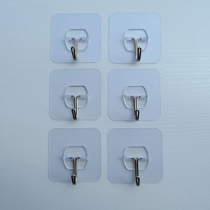 Bán Sỉ Móc Treo Tường Trong Suốt Móc Dính Liền Mạch Chắc Chắn Giá Đỡ Gia Dụng Bán Chạy - Product Image 2