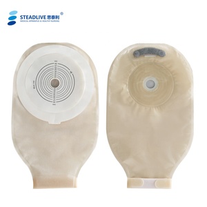 Bolsa de estoma de 65mm, bolsa de <span class=keywords><strong>colostomia</strong></span>, sistema de bolsas de una pieza con gancho y cierre de bucle - Product Image 1