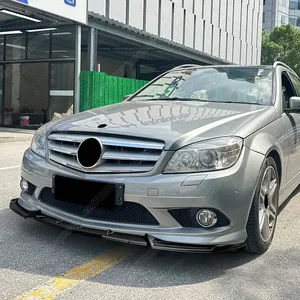 สำหรับเมอร์เซเดส เบนซ์ ซี-คลาส W204 AMG Line ปี 2009 2010 ชุดแต่งสปอยเลอร์กันชนหน้ารถยนต์ อุปกรณ์ตกแต่งตัวถัง - Product Image 4