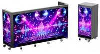 Scène DJ LED pliable portable en couleur avec écran LED pour usage intérieur, CMS basé sur le cloud, garantie de 3 ans pour mariages, événements disco