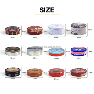 JYB Custom Luxury Printed Christmas Metal Round <strong>Tin</strong> Can Food Grade Candy Biscuits Packaging Durable Reusable Cookie <strong>Tin</strong> - Product Image 2